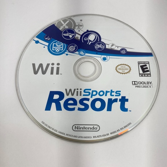 Wii Sports Resort (Nintendo Wii, 2009) No Manual with Cardboard Sleeve TESTED - Picture 4 of 5